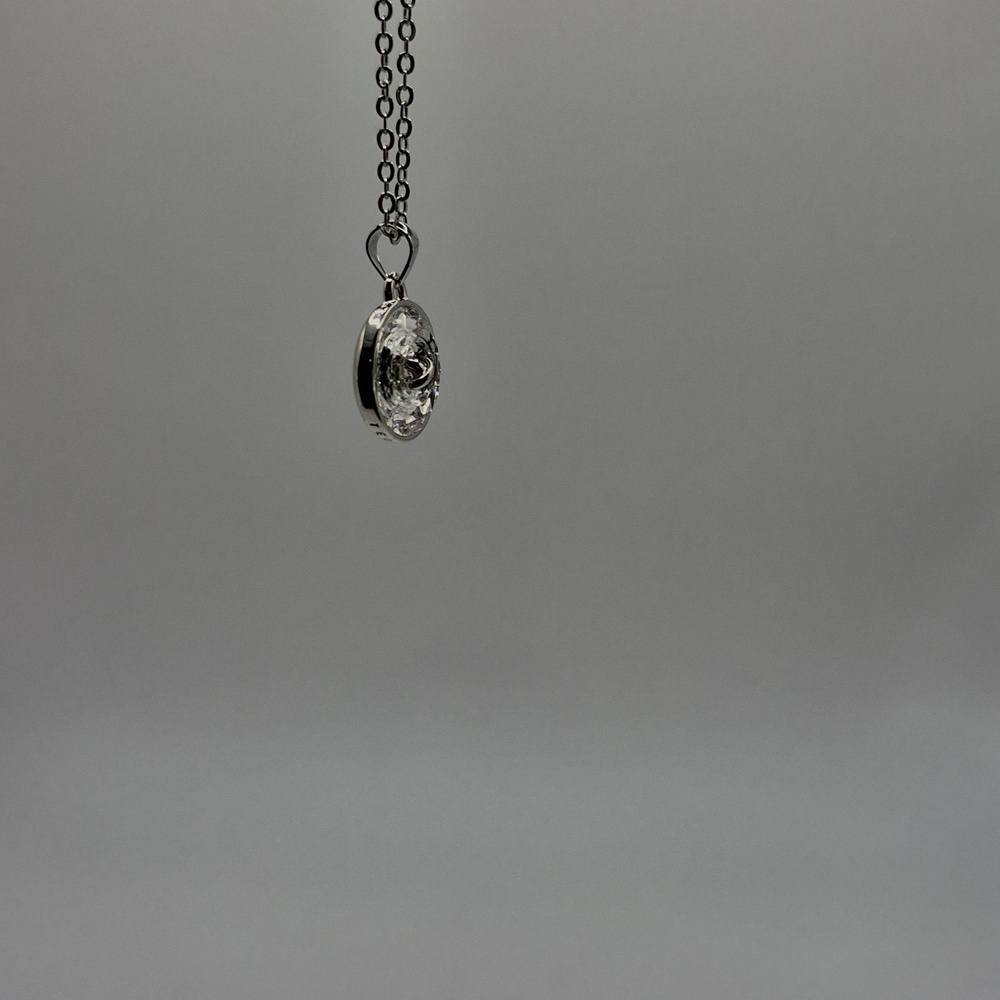Ted Baker Kenzii Big Button Swarovski Crystal Silver Necklace - Picture 4 of 4